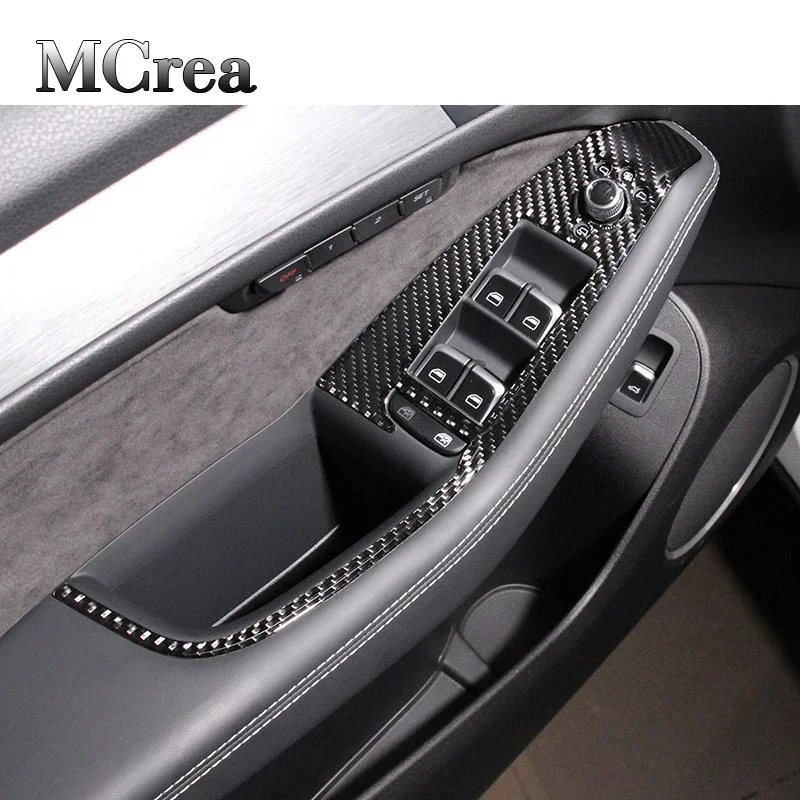 Us 13 19 21 Off Mcrea Car Styling For Audi A4 B6 B8 B7 B5 A5 Q5 3d Stickers Carbon Fiber Interior Panel Moulding Door Switch On Cars Accessories In