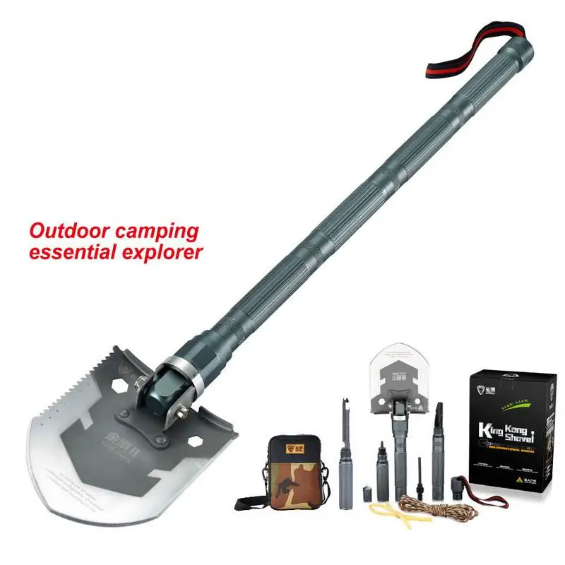 

2018 New upgrade Multifunctional outdoor shovel 304 stainless steel Adventure Camping Shovel Emergency combination tool