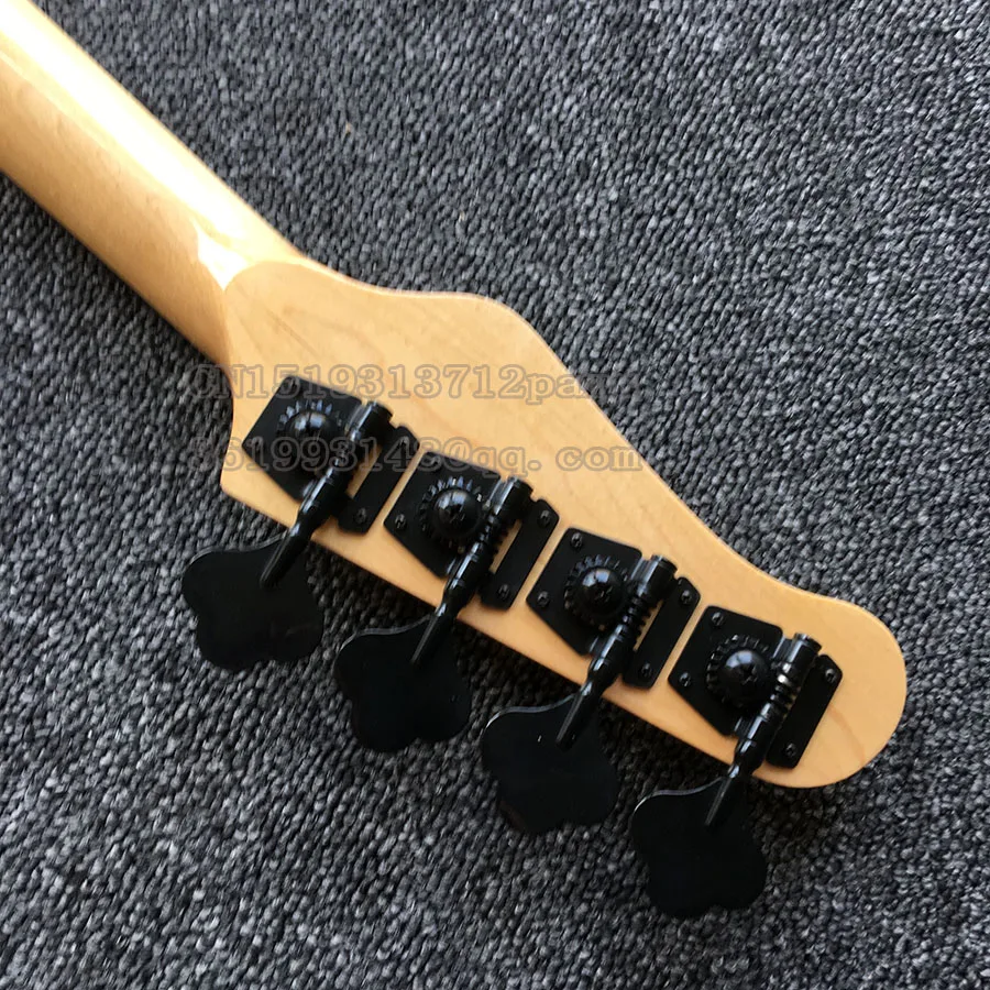 Черная карьера электрическая бас гитара 4 струны палисандр гриф черные части Китай на заказ