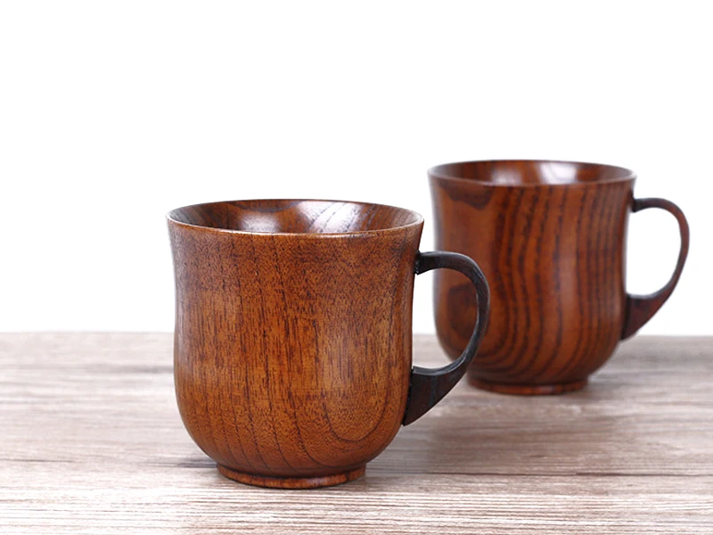 250ml Jujube Wood Mug Japanese Style Wooden Tea Cups with Handgrip Hand-made Wood Cups for Coffee Milk Home Bar Drinking Cups (7)
