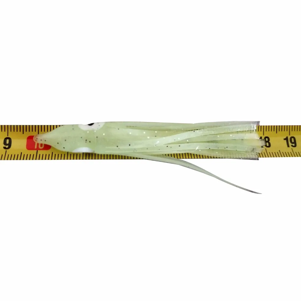 Promotion!! 30X 75mm 2g Fishing Lures shiny GLOW OCTOPUS SQUID SKIRTS SOFT LURE