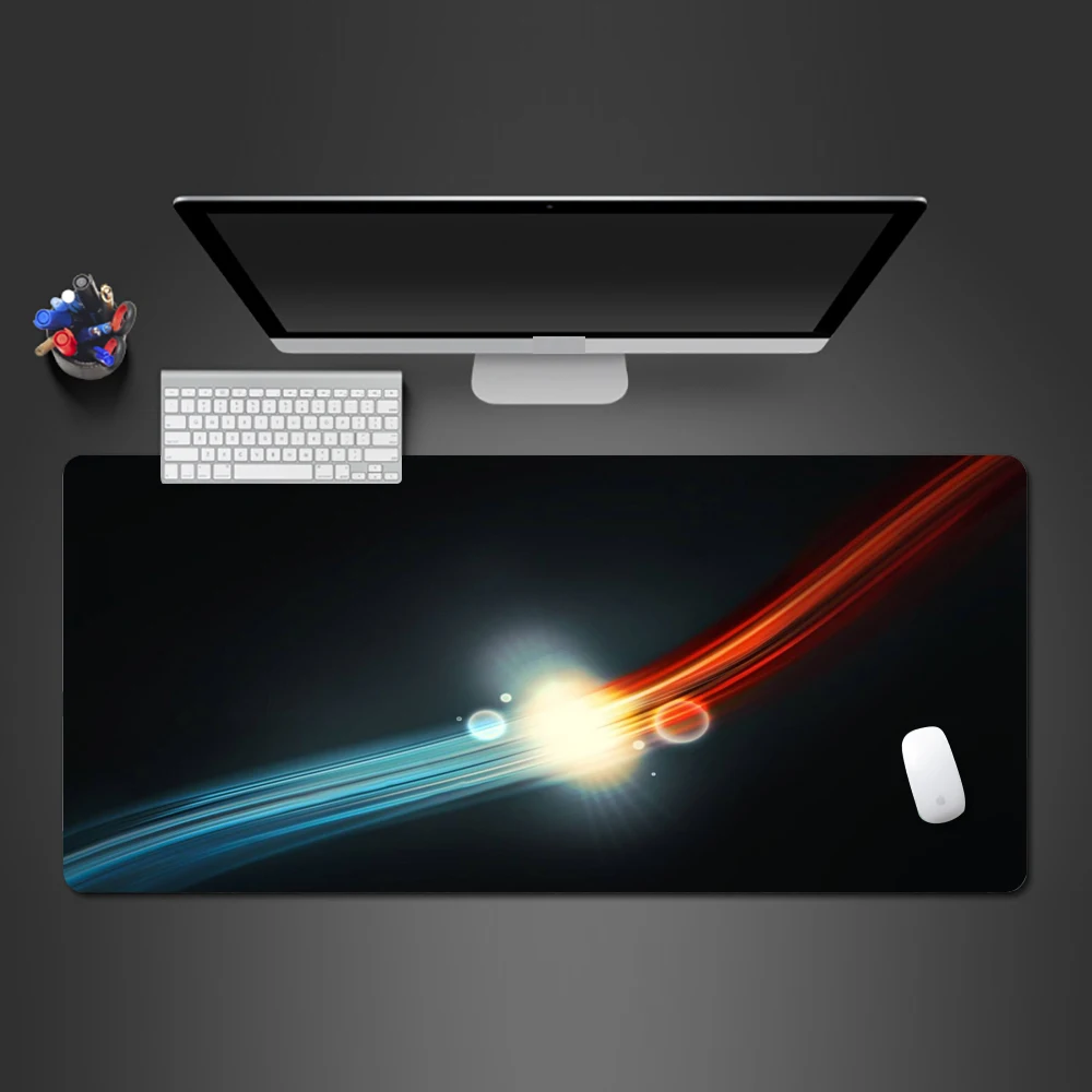 

High Quality Red And Blue Art Mousepad Natural Rubber Lock Creative Game Mouse Pad Office Large Computer Keyboard Mouse Mats