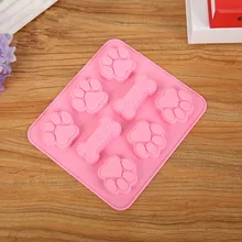 1 шт. силиконовая кость для собак торт плесень для шоколада желе для пудинга льда крем следа выпечки инструмент для украшения PF 007