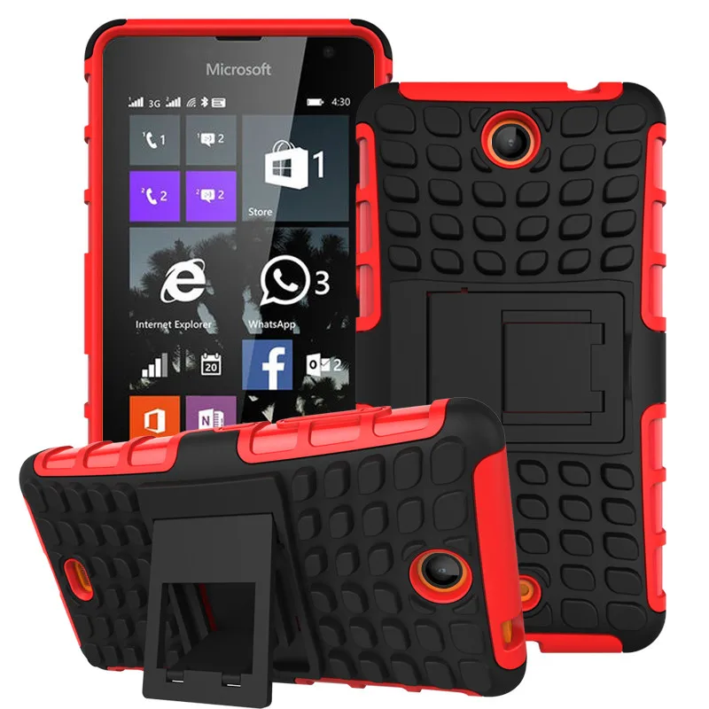 Для Nokia lumia 530 Ударопрочный Резиновый Защитный Чехол также расширенный кобура |