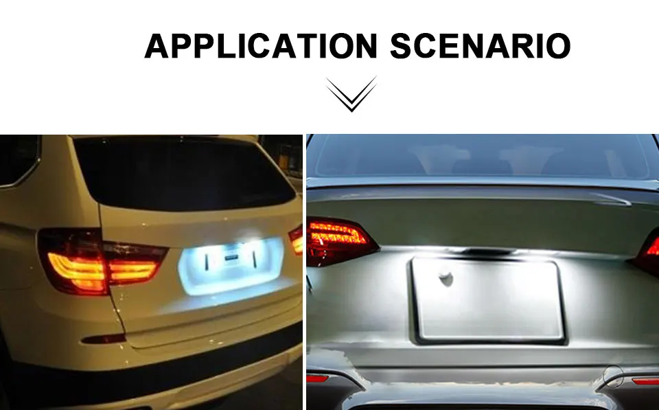 12V Car Styling 18 SMD Chips LED Number License Plate Lights For Honda For Civic VII4 VIII Accord Legend Auto Accessories 6500k (9)
