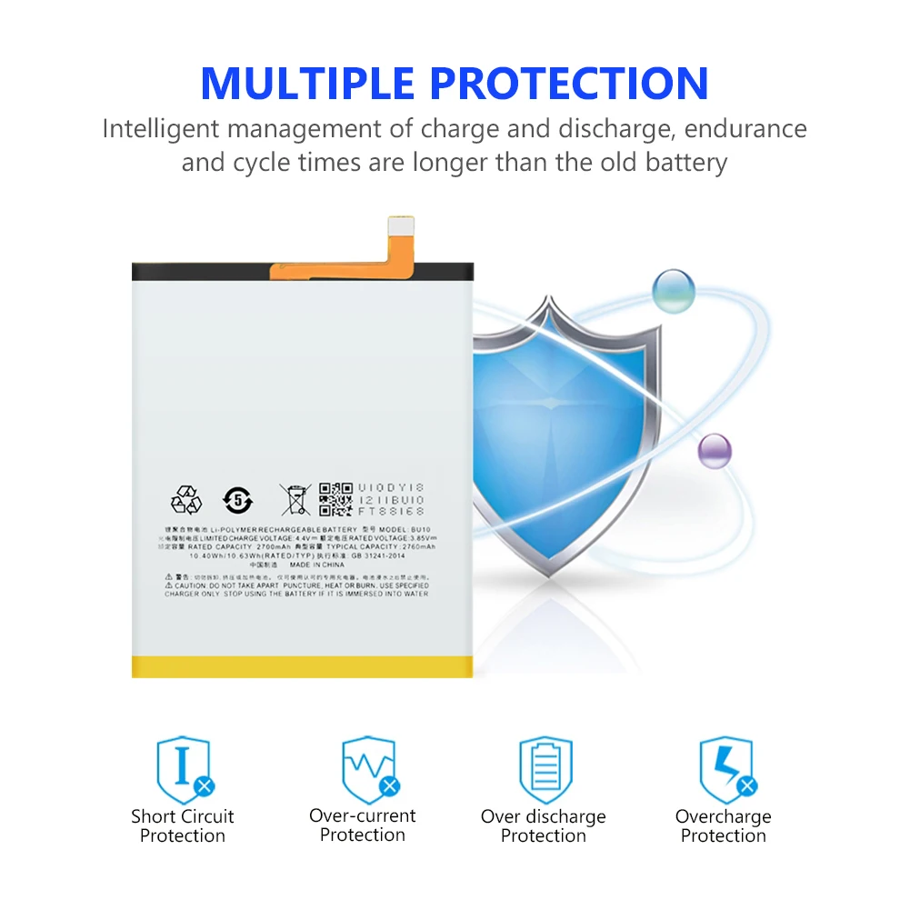 BU10 2760 мАч Сменные Аккумуляторы для телефонов Meizu Meilan U10 U680A U680D смартфон Bateria 3 85 V