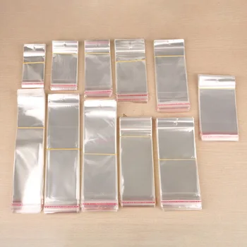 

200pcs/lot Transparent Clear Plastic Opp Bags Self-adhesive Seal Storage Bags Jewelry Packaging & Gift Packing Haning Bags