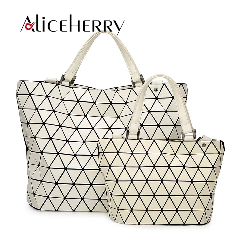 

Japanese Luxury Designer Women Bag Geometry Quilted Plain Folding Shoulder Bags Handbag Tote Bucket Bag sac a main