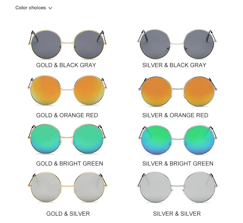 Round Sunglasses Gold Frame Sun Glasses For Men Ladies Designer Retro Eyeglasses Oculos de Sol Brand Vintage Women