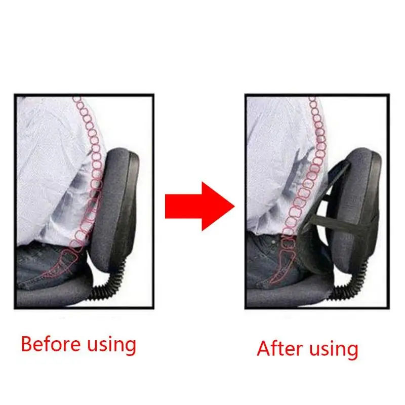 Массажная подушка на спинку стула, сетчатая поясничная Скоба для автомобиля, грузовика, офиса, дома, подушка, кресло, поясничная спинка, опорное кресло