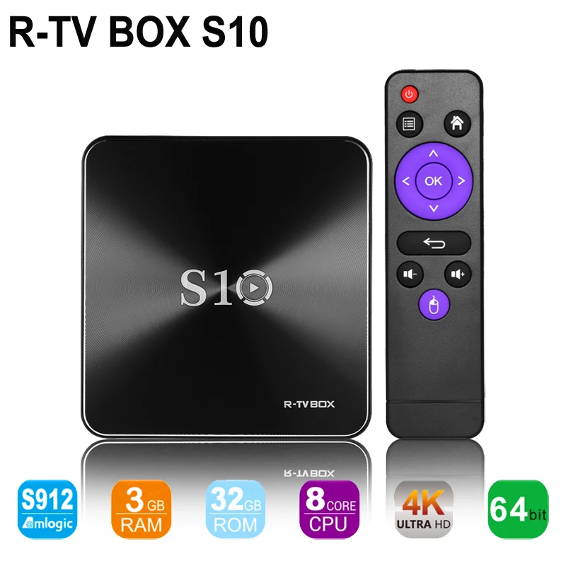 NEW R TV BOX S10 Android 7 1 KODI 17 4 Smart TV S912 Box Octa