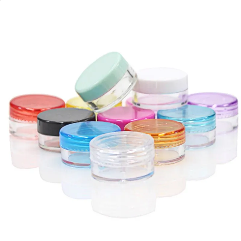 

100 Pcs Plastic Cosmetic Box Empty Jar Nail Art Cosmetic Storage Container 5g Makeup Refillable Bottles Cosmetic Skin Care