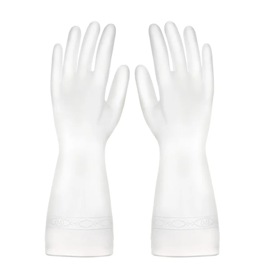 Многофункциональные водонепроницаемые перчатки из ПВХ противоскользящие резиновые перчатки для мытья дома чистые садовые перчатки защита рук безопасность работы - Цвет: A