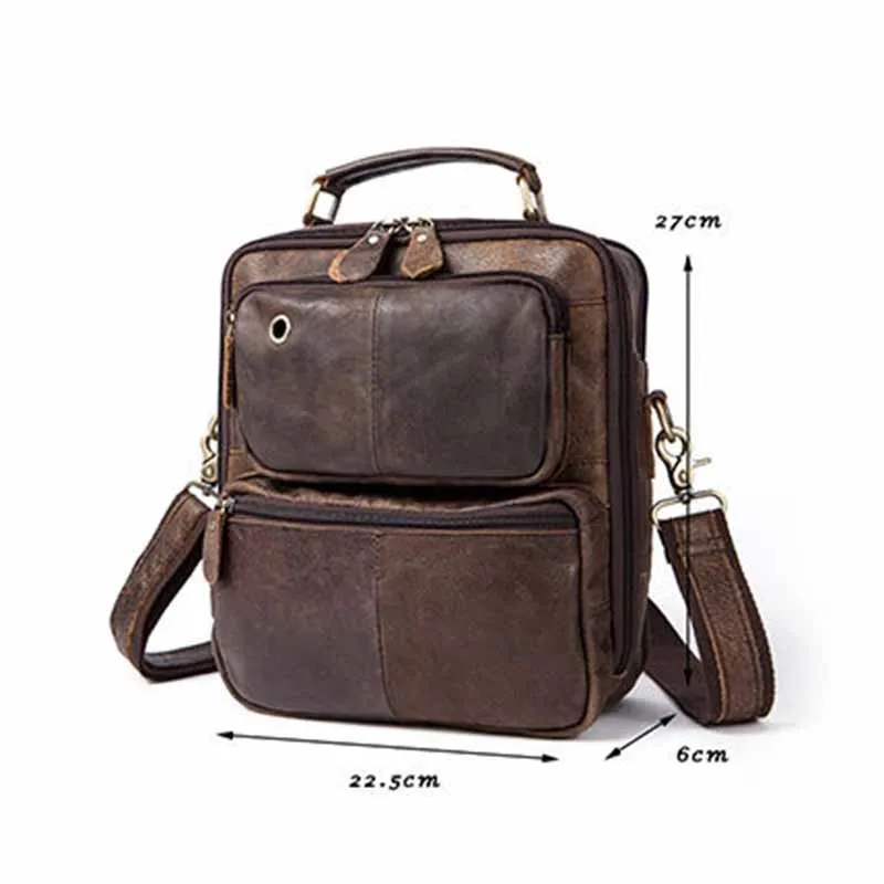 Новая восковая кожаная серия сумка-мессенджер для мужчин сумка из натуральной кожи сумки на плечо Crazy horse кожаные сумки через плечо винтажная сумка