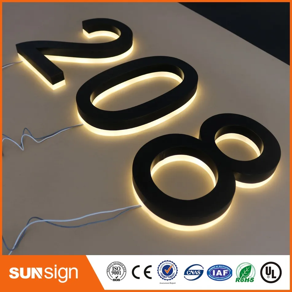 

Brushed House Door Address Number Digits Numeral Plate Plaque Room Gate Sticker Plate Sign Home Hotel Door Gate Numbers New