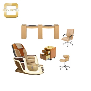 

Doshower salon furniture of full body massage chair with massage table