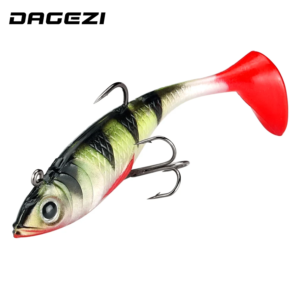 

DAGEZI Soft Baits 7.8cm 11g 1pcs PVC Material T Tail Fishing Lure Soft Artificial Bait For Carp Fishing Tackle