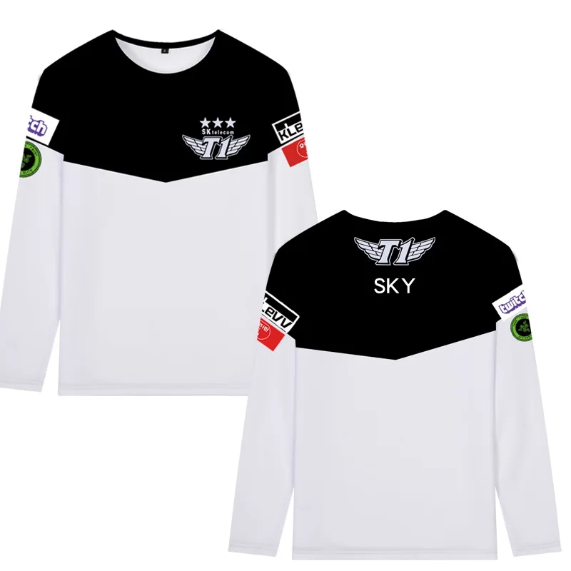 SKT T1 футболка LCK Весенняя команда чемпионов Джерси SKTT1 Футболка мужская Faker Peanut Bang Wolf SKT1 футболка с длинным рукавом для игры - Цвет: 7