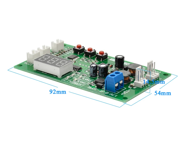 12V Dual Ways 3-Провода вентилятор интеллигентая(ый) цифровой Температура Термостат Регулятор Скорость контроллер