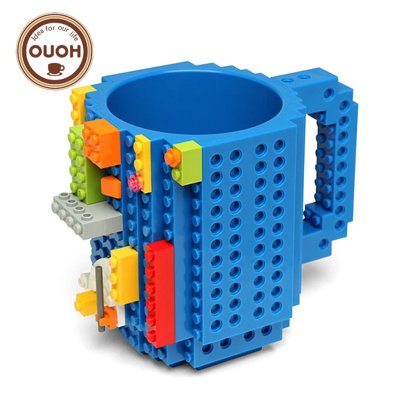 

Drinkware Building Blocks Mugs DIY Block Puzzle Mug 12oz 1Piece Build-On Brick Creative Mug Lego Type Coffee Cup Free Shipping