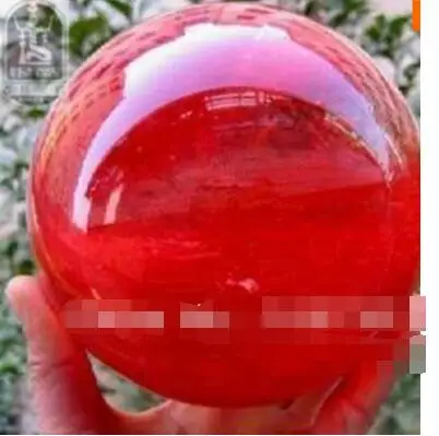 RARE Red QUARTZ CRYSTAL SPHERE BALL 90mm free stand | Дом и сад
