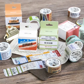 

Vintage Decorative Masking Tape Retro Washi Tapes Scrapbooking Planner Diary Deco Stationery Sticker Label School Office Supply