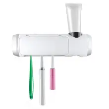 Настенный УФ зубная щетка стерилизатор держатель сушильный вентилятор перезаряжаемая зубная щетка Sanitize с наклейками 3M держатель для семьи