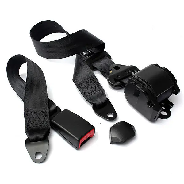 

Automatic Retractable Adjustable 3 Point Auto Car Safety Seat Lap Belt Set Kit