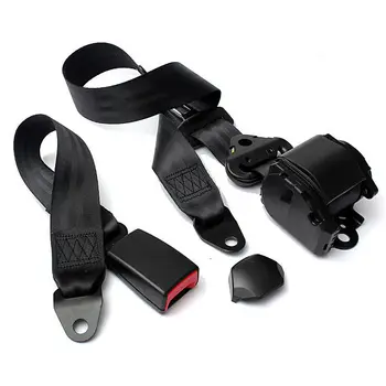 

Automatic Retractable Adjustable 3 Point Auto Car Safety Seat Lap Belt Set Kit