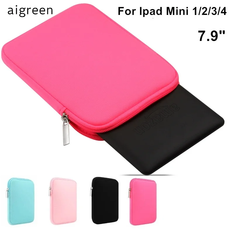 

2019 Newest Hot Soft Sleeve Case For ipad mini 7.9",For ipad mini 1/2/3/4, Pouch For iPad 7.9 inch,Wholesales,Free Drop Shipping