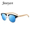 Jsooyan Polarized Sunglasses Men Wooden Bamboo Frame Driving Sun Glasses Retro Round Shades Googles Pilot Mirror Lens Eyewear ► Photo 3/6