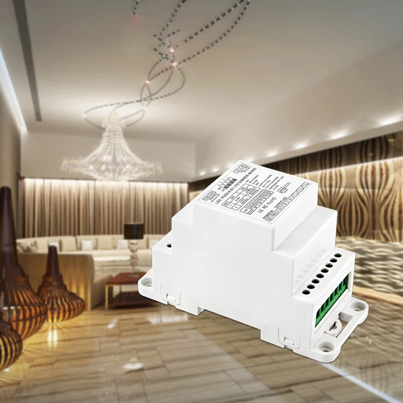 Bc 331 Din din рейка 0 10 в 1 В к ШИМ светодиодный Диммируемый драйвер Dc12 24V вход 18A * 1Ch