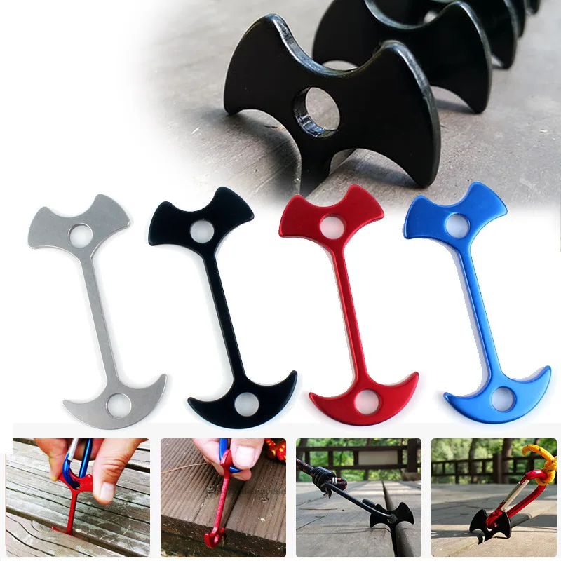 5 PCS Outdoor Lengthened Deck Nails Fishbone Ground Wind Resistant Ropes Adjusting Buckle Bolts Fish Buckles. | Спорт и развлечения