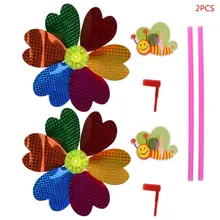 2 шт./компл. ветра счетчик блесток штифт ветряной мельницы красочные детские игрушки дети блеск свечение, украшение для сада и дома, забавные игры, Orna