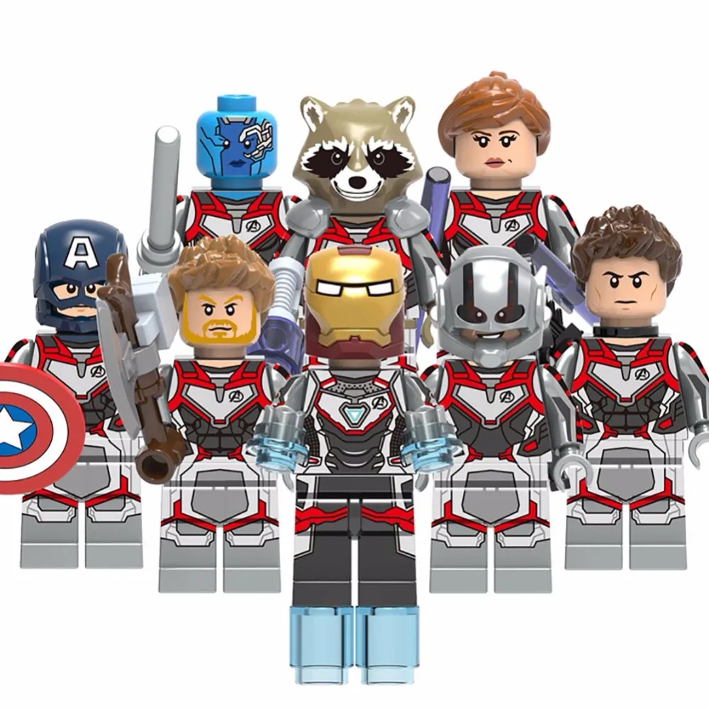 

Playmobil Avengers4 Endgame building blocks Action Figure Ninjago Captain Marvel Iron Man Captain America DIY Toys for children