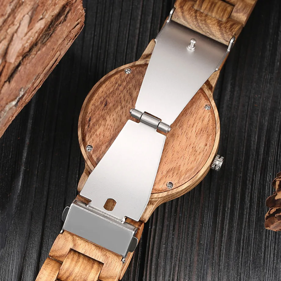 Unique Men Creative Wood Watches Full Natural Bamboo Handmade Wooden Sports Quartz Wristwatch Top Quality Red Second Hands Clock (12)