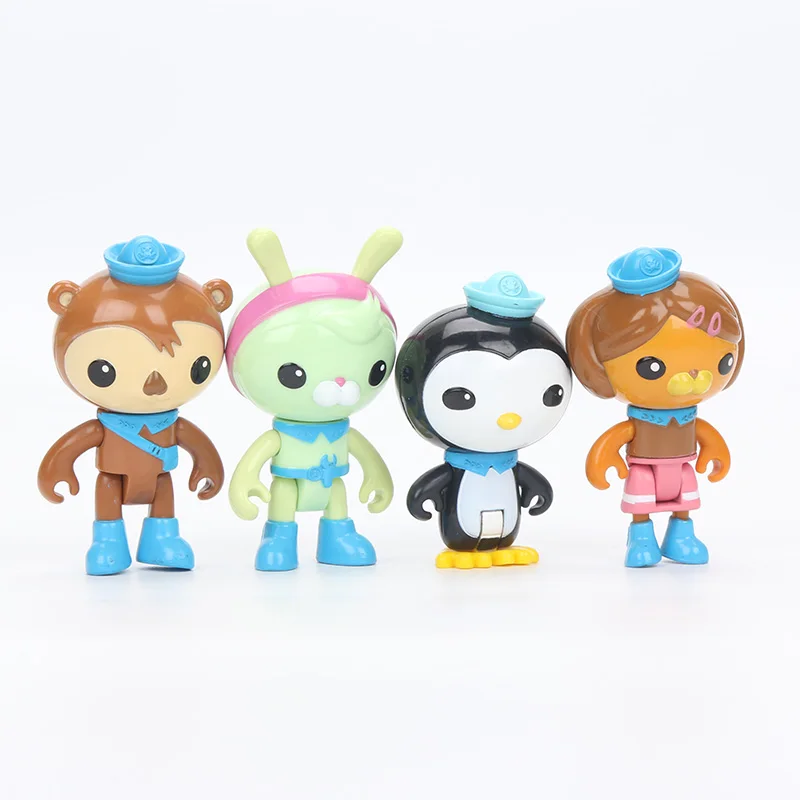 4 шт./компл. 7 см Octonauts Экипаж пакет песо шеллингтон настройки Даши ПВХ фигурка героя комплект Octonauts капитан барнаклс модель куклы игрушка