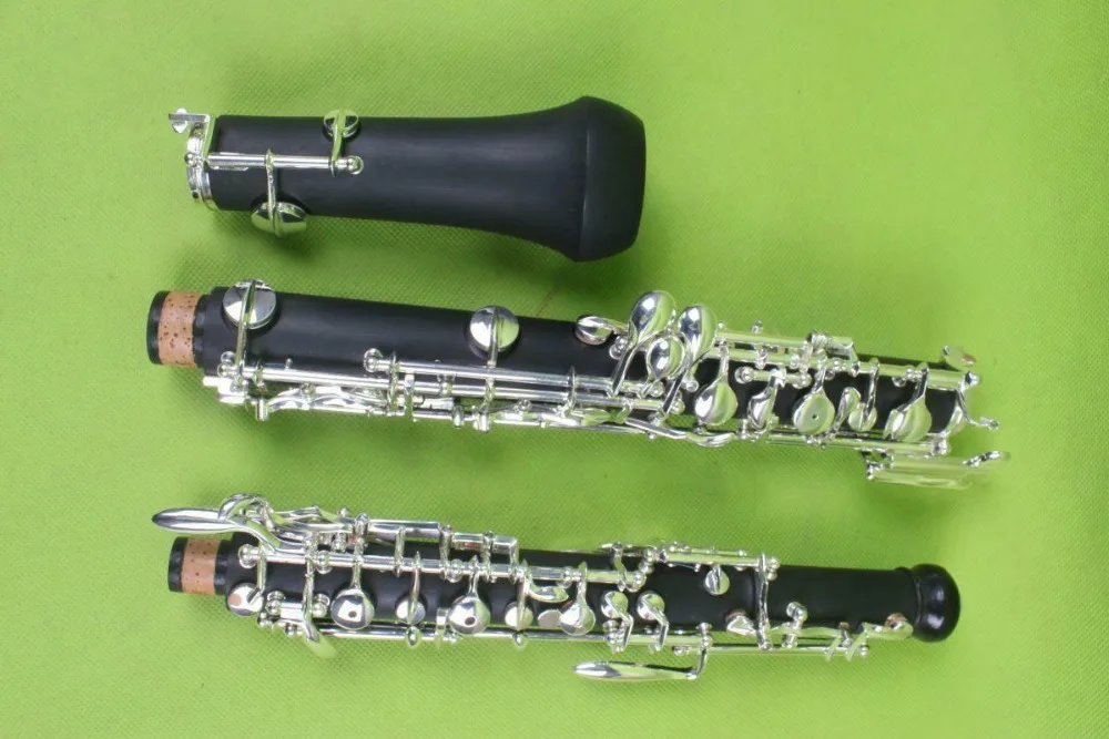 Профессиональный oboe C Ключ левый F резонансный композитный Ebonite Корпус серебряный ключ с покрытием Профессиональный oboe Чехол#04