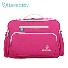 Многофункциональная сумка для мам Lekebaby, одноцветные сумки для подгузников, большая вместительность, сумка для хранения детских подгузников