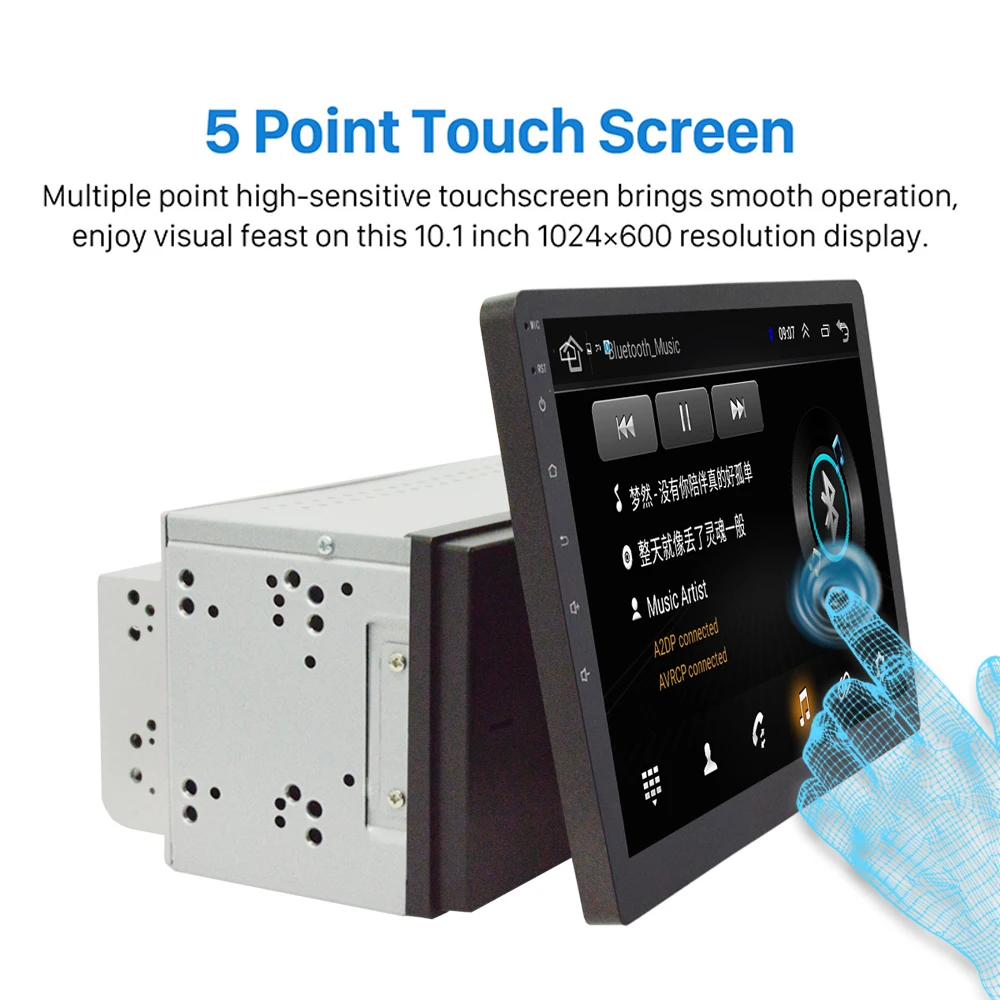 Sale 10.1" Universal 2DIN Android 8.1 Touch Screen 4CPU + 4GPU Car Stereo Radio GPS Wifi BT Mirror Link OBD 1