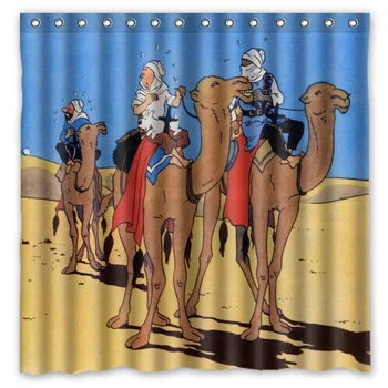 

The Adventures of Tintin Design Bathroom Shower Curtain Waterproof&Mildewproof Polyester Fabric Bath Curtains 180cm*180cm