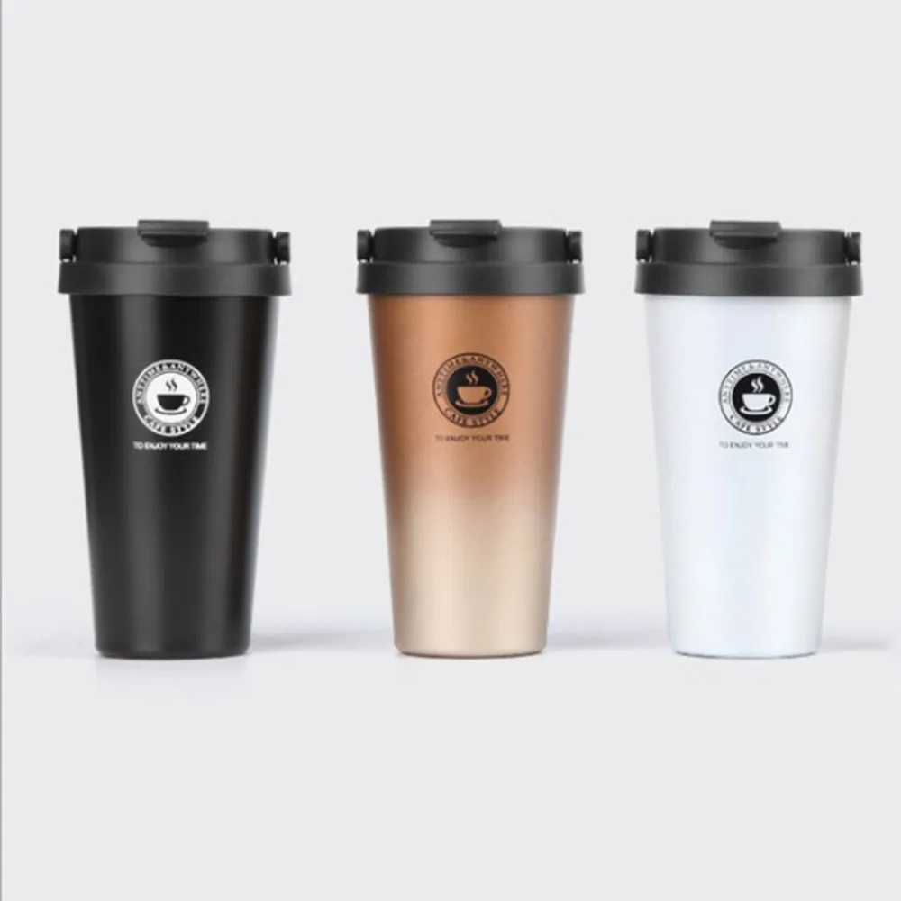 

Stainless Steel Portable Thermal cup Coffee Mugs 500ml Fashion Insulation Water Bottle Travel Mug Vacuum Flasks For Home Travel