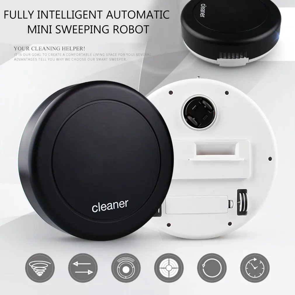 

Rechargeable Clean Robot Automatic Auto Cleaner Vacuum Floor Steering Cleaning Intelligent Smart Dust Dirt Sweeping Noiseless