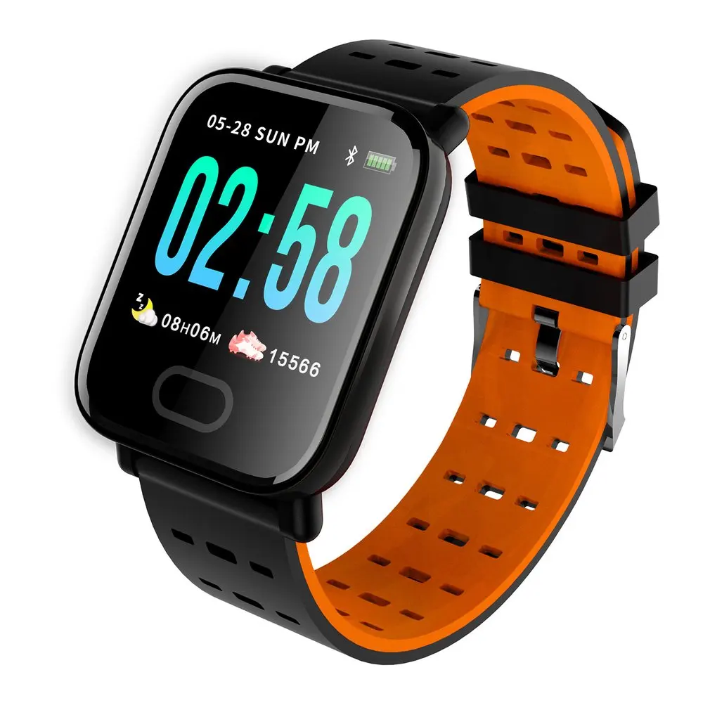 

A6 Smart Bracelet Watch Blood Pressure Large Screen Fitness Tracker Step Counter Activity Monitor Smart Watch for Sport