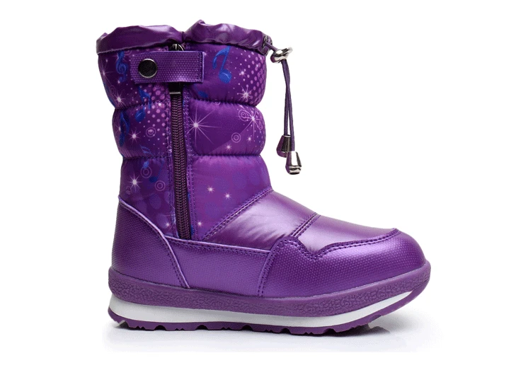Ботинки для девочек; коллекция года; детская зимняя обувь на платформе; модные эластичные зимние Сапоги детские брендовые ботинки высокого качества для девочек; обувь для девочек