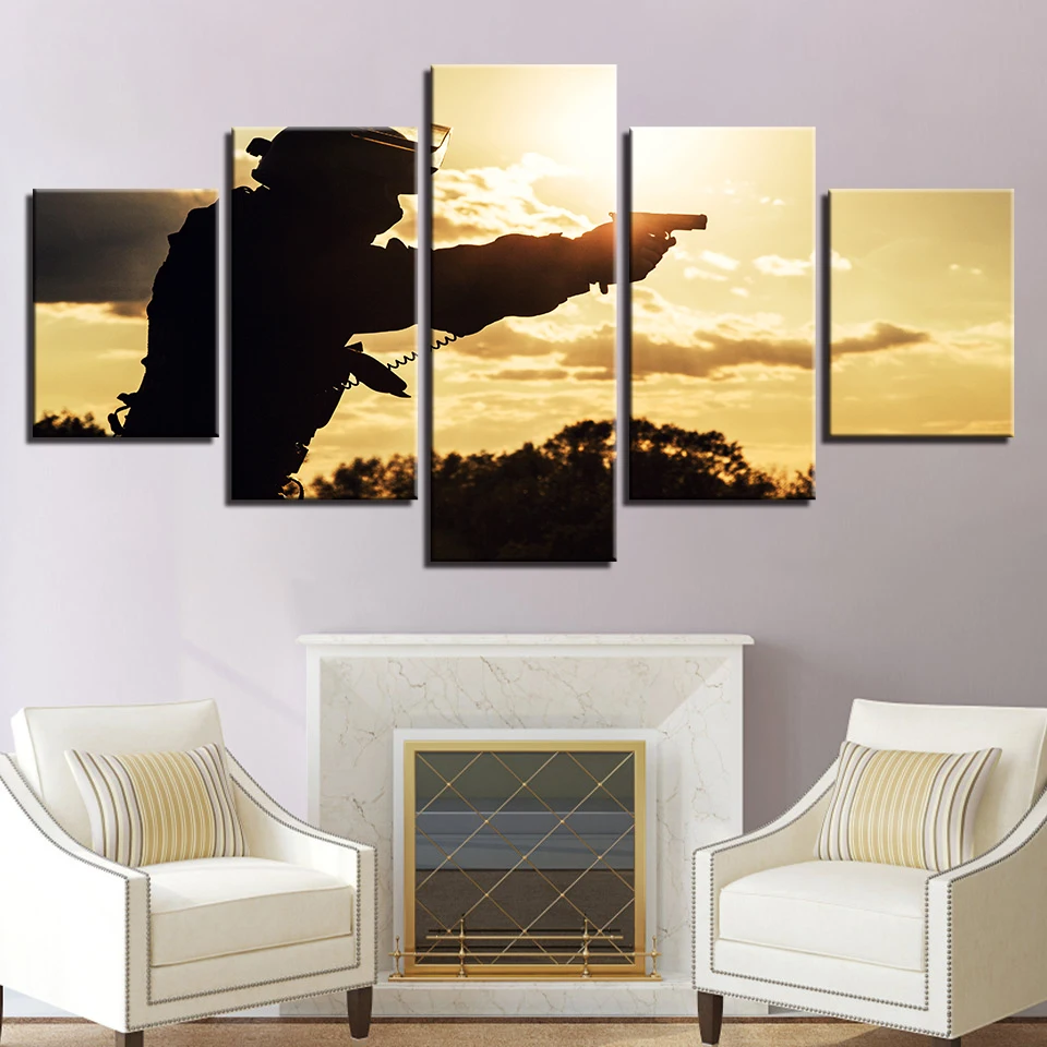 Wall Art Frame 5 Panel Abstract Modern Home Decor Canvas Print Painting