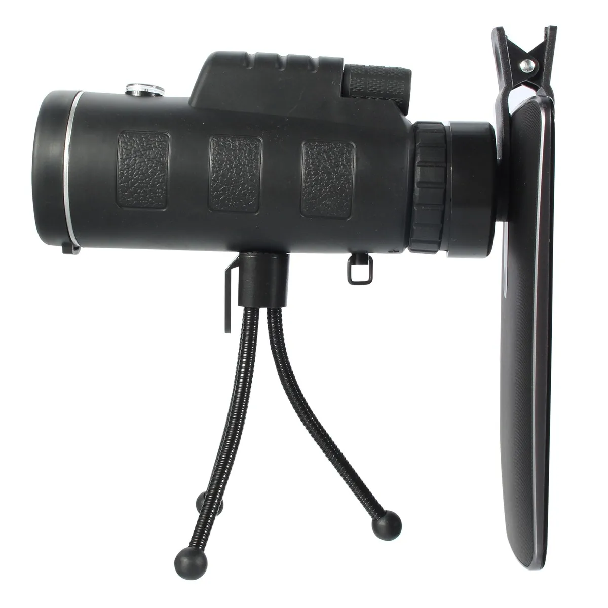 40X60 Zoom HD Dual for Focus Optical Prism Monocular Telescope Lens with Tripod Clip for Smart Phones Photograph Adjustable
