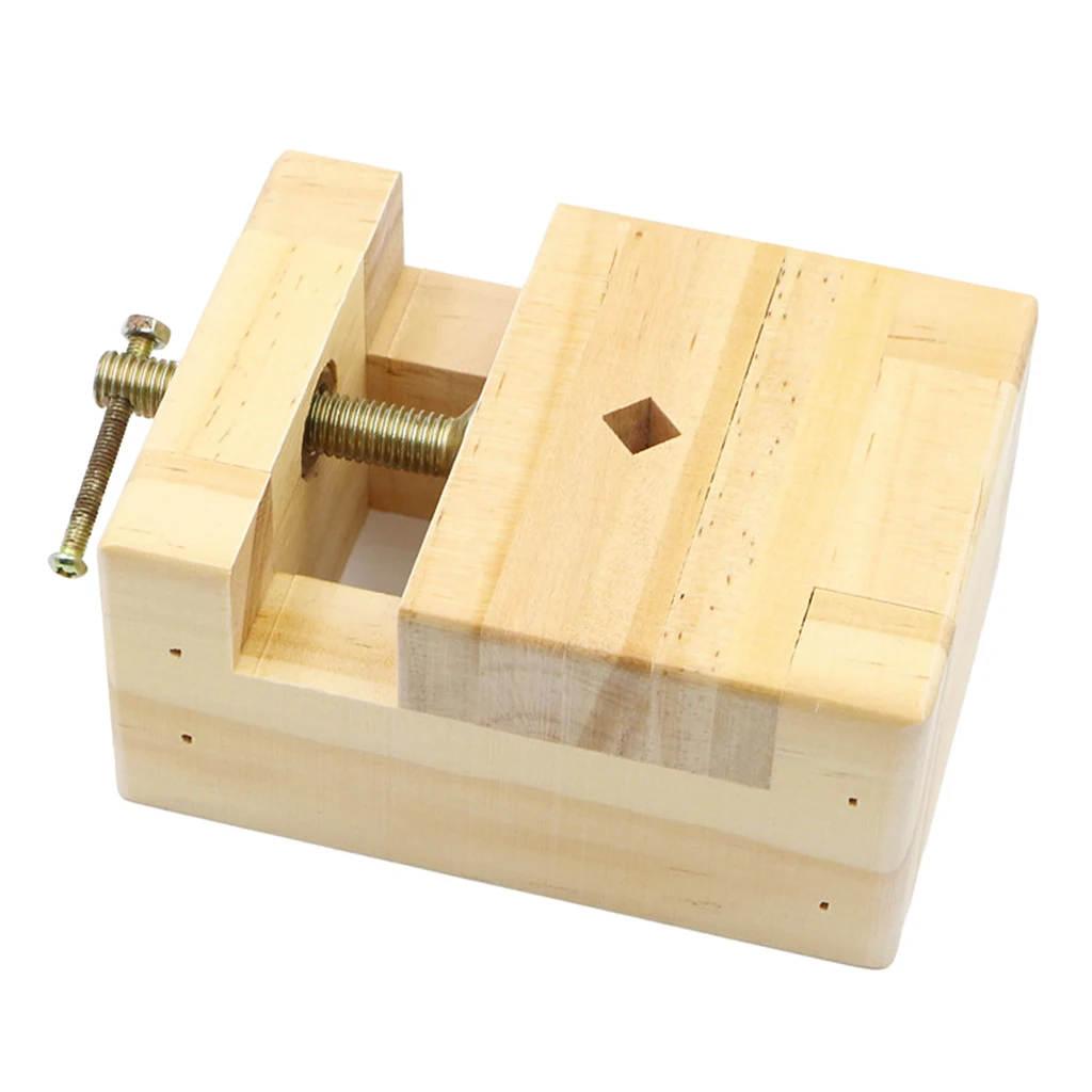 

Wooden Mini Table Top Bench Vice Vise Clamp Tool for Jewelry Fixed Carving DIY Crafts