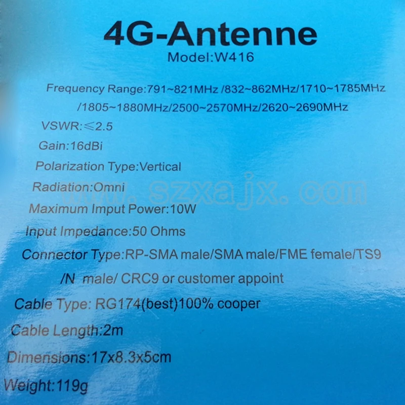 JX 4G всенаправленная антенна 35dBi 2xSMA Разъем для HUAWEI B880 B310 B890 B593 B315 маршрутизатор USB