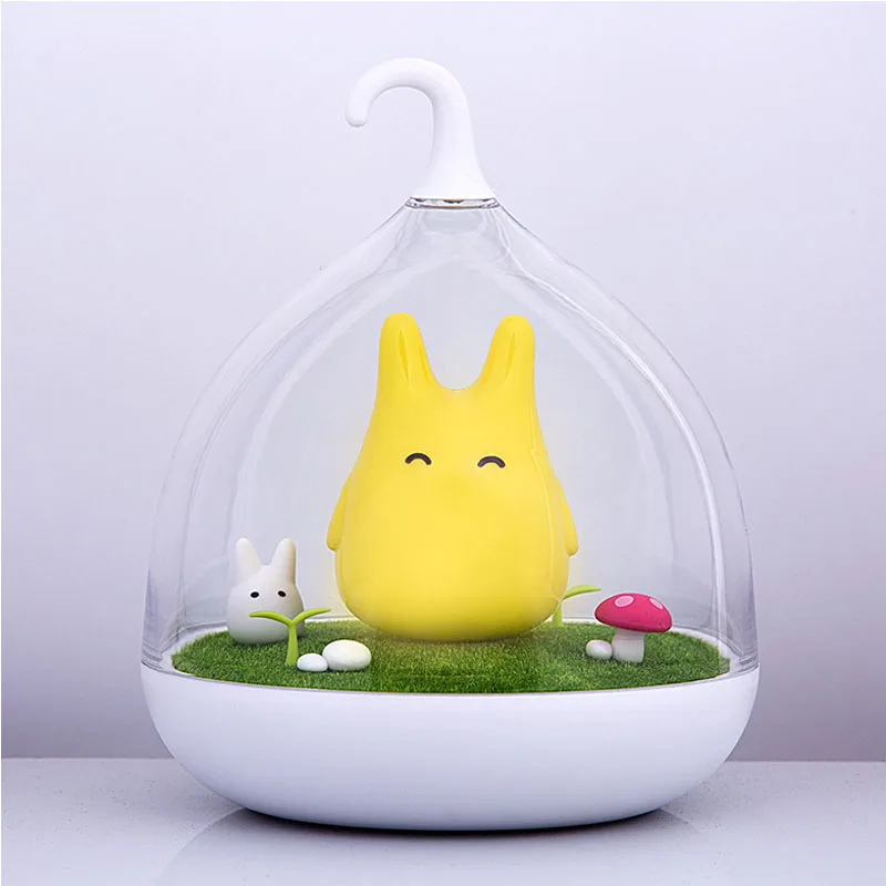 baratas Totoro LEVOU Noite Sensor de Toque Lâmpada de Luz USB Luz Recarregável Bebê Crianças Nursery Quarto Iluminação Presente